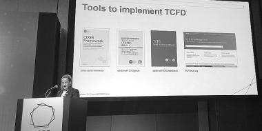 Mardi McBrien speaks at the TCFD Summit in Japan 